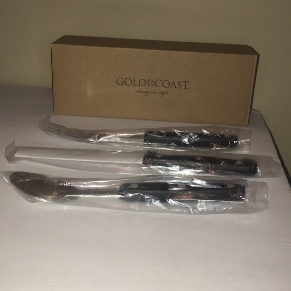 Gold Coast Kitchen Gold Coast 8 Pc Cutlery Set Knives Fork Spoon